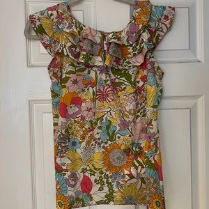 Liberty of London Ruffle Top Blouse in Sixty Print